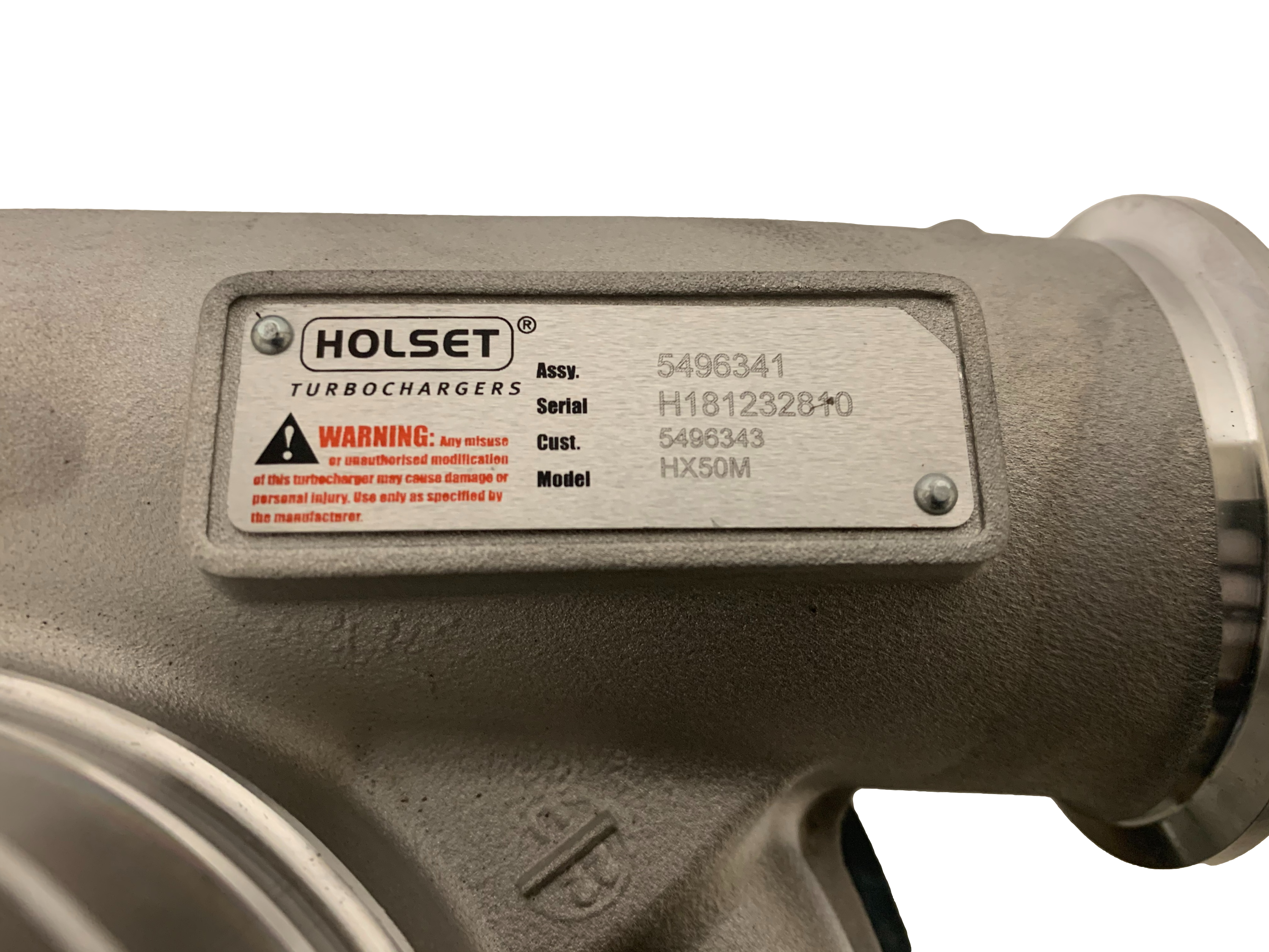 Turbocharger Holset HX50M 5496343 5496341